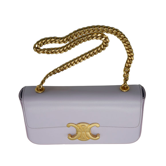 Celine Light Lavender Shiny Calfskin Triomphe Chain Bag - Picture 3 of 7